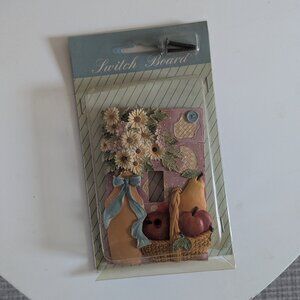 FLORAL FRUIT BASKET VINTAGE LIGHT SWITCH COVER